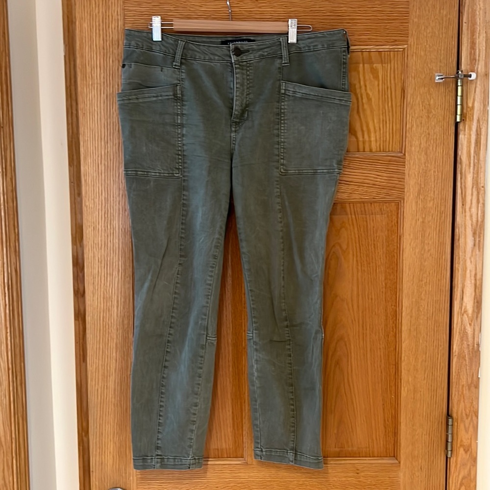 Olive casual denim pants